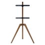 Fonestar Soporte TV Suelo Orientable STS-M5044 para TV 45-65", VESA hasta 400x400, hasta 40kg, Horizontal -45°/+45°, Madera Negro/Nogal